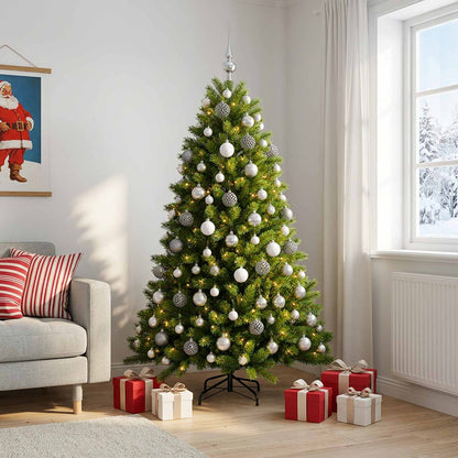 vidaXL Artificial Christmas Tree with Bauble 240 cm 300 LEDs 3