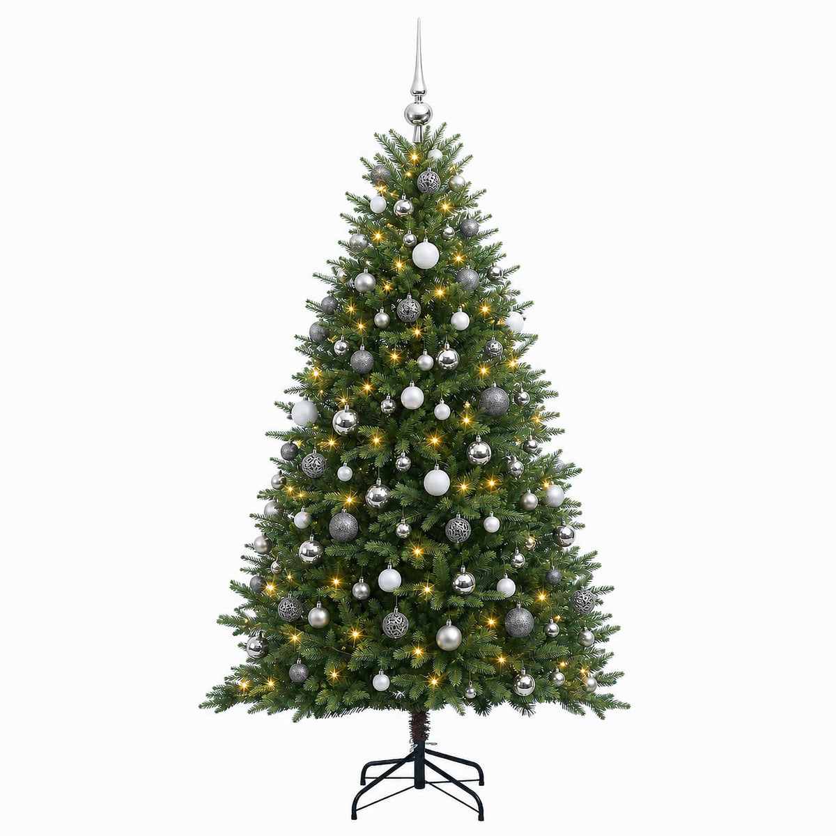 vidaXL Artificial Christmas Tree with Bauble 240 cm 300 LEDs 4