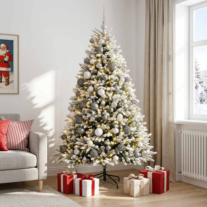 vidaXL Artificial Christmas Tree with Bauble 240 cm 300 LEDs 3