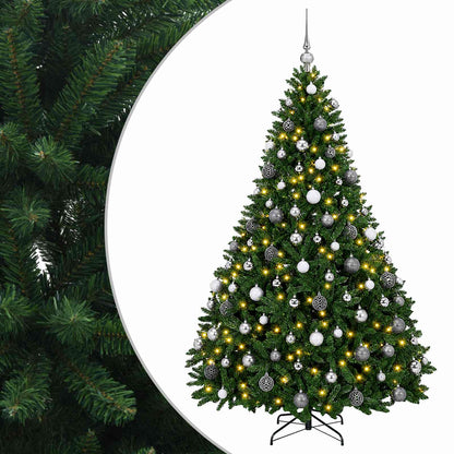 vidaXL Artificial Christmas Tree Mid-green with Bauble 180 cm 300 LEDs 2