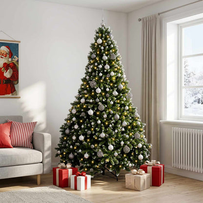 vidaXL Artificial Christmas Tree with Bauble 210 cm 300 LEDs 3