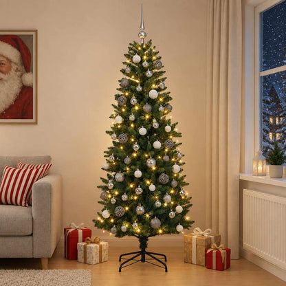 vidaXL Artificial Christmas Tree with Bauble 180 cm 300 LEDs 1