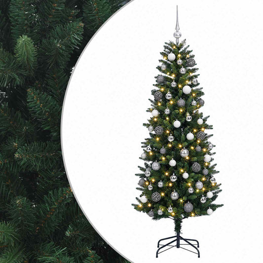 vidaXL Artificial Christmas Tree with Bauble 210 cm 300 LEDs 2