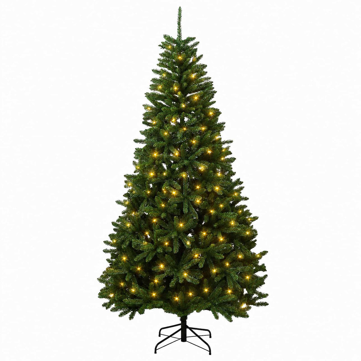 vidaXL Artificial Hinged Christmas Tree 270 cm 600 LEDs Warm White 4