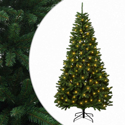 Artificial Christmas Tree Mid-green with Bauble 300 cm 600 LEDs Medium green Ø 138 x 300 cm with 300 LEDs