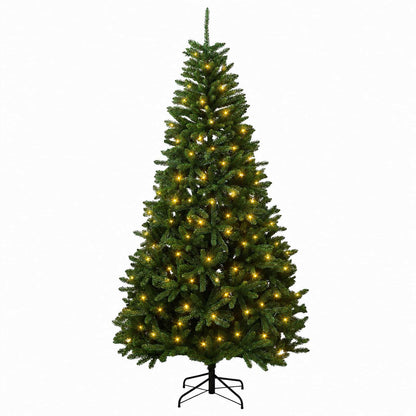 vidaXL Artificial Hinged Christmas Tree Mid-green 300 cm 600 LEDs 4