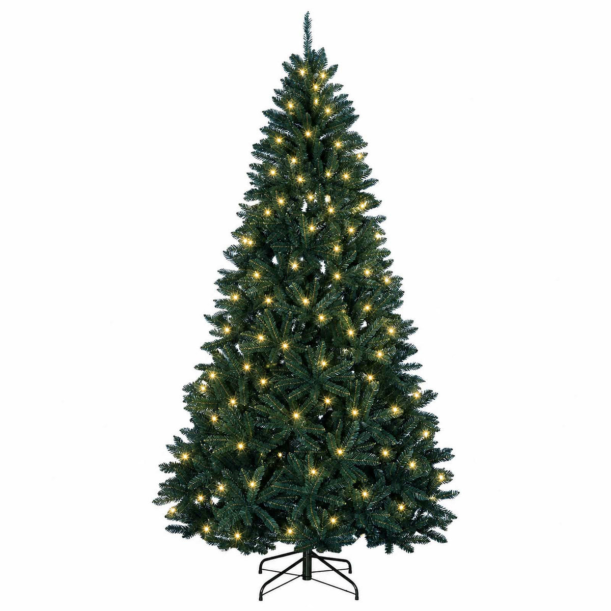 vidaXL Artificial Hinged Christmas Tree Dark Green 300 cm 600 LEDs 4
