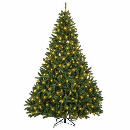 vidaXL Artificial Hinged Christmas Tree 270 cm 600 LEDs Warm White 4