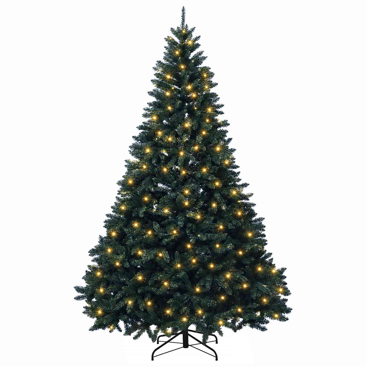 vidaXL Artificial Hinged Christmas Tree 270 cm 600 LEDs Warm White 4