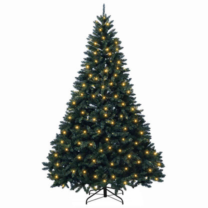 vidaXL Artificial Hinged Christmas Tree 270 cm 600 LEDs Warm White 4
