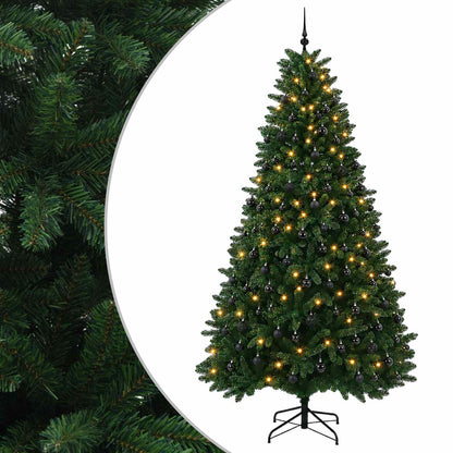 vidaXL Artificial Christmas Tree Mid-green with Bauble 270 cm 600 LEDs 2