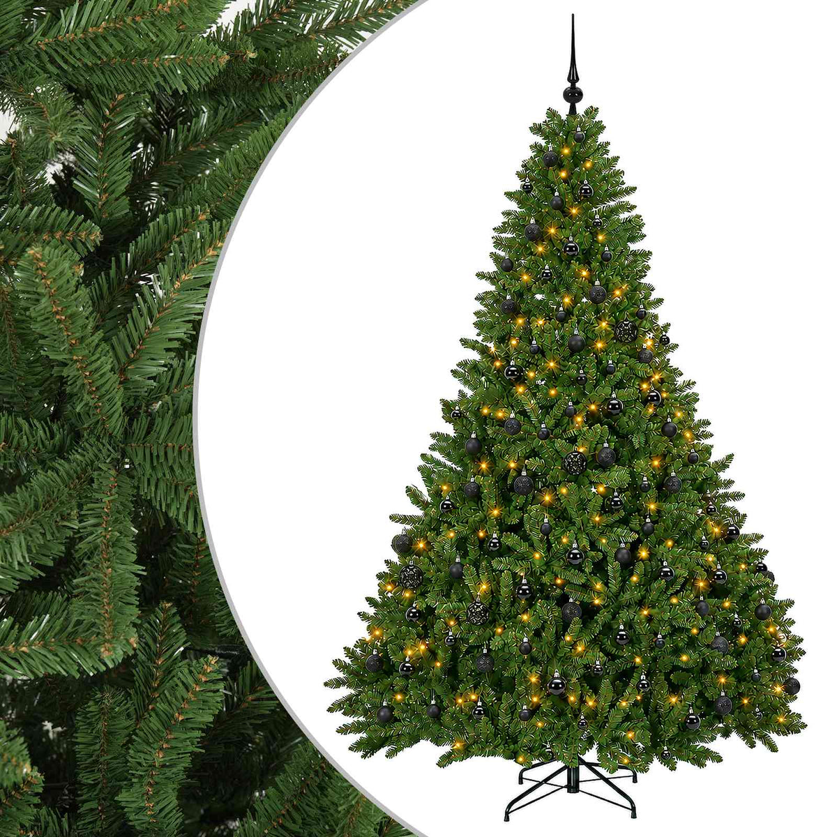 vidaXL Artificial Christmas Tree Light Green with Bauble 270 cm 2