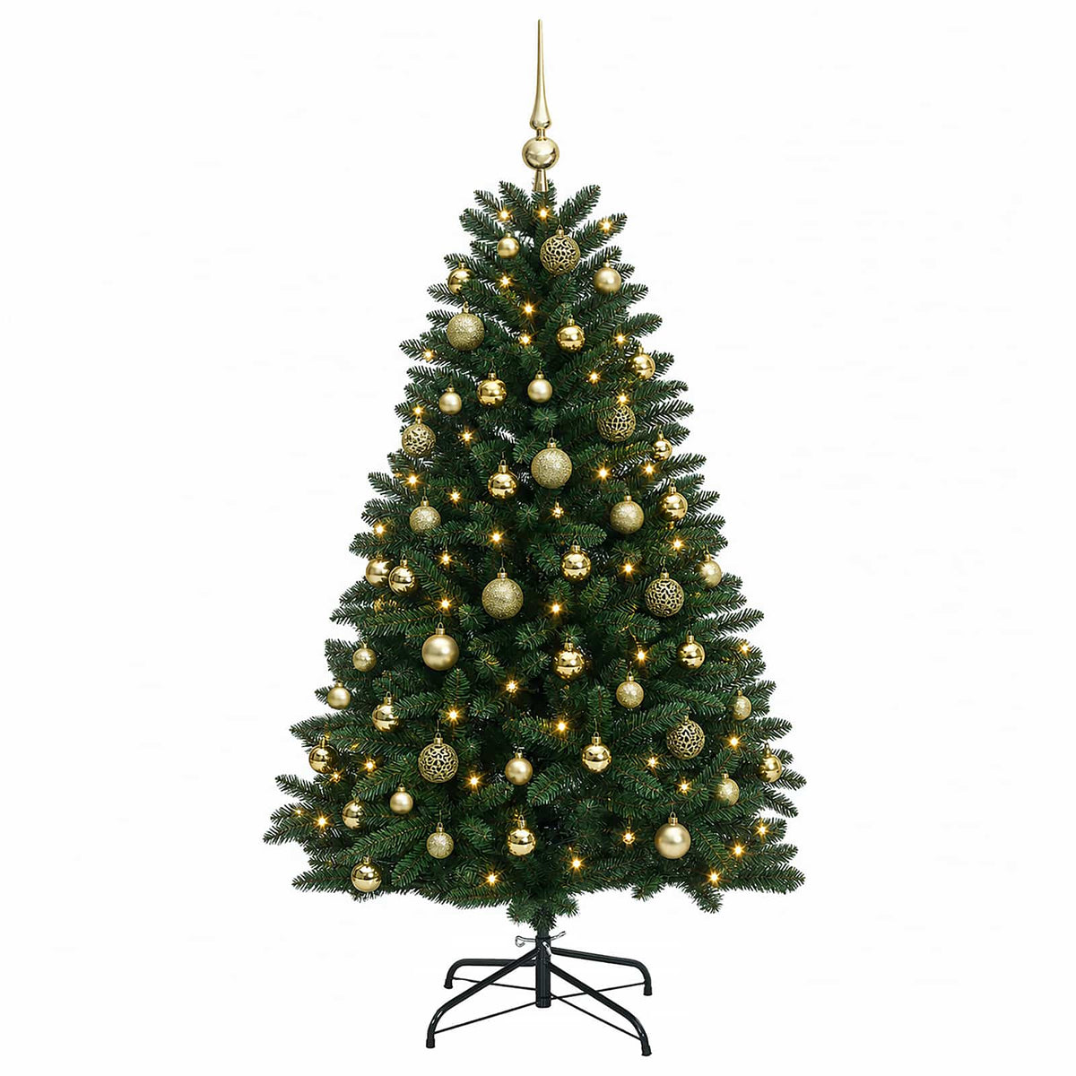 vidaXL Artificial Christmas Tree Dark Green with Bauble 270 cm 4