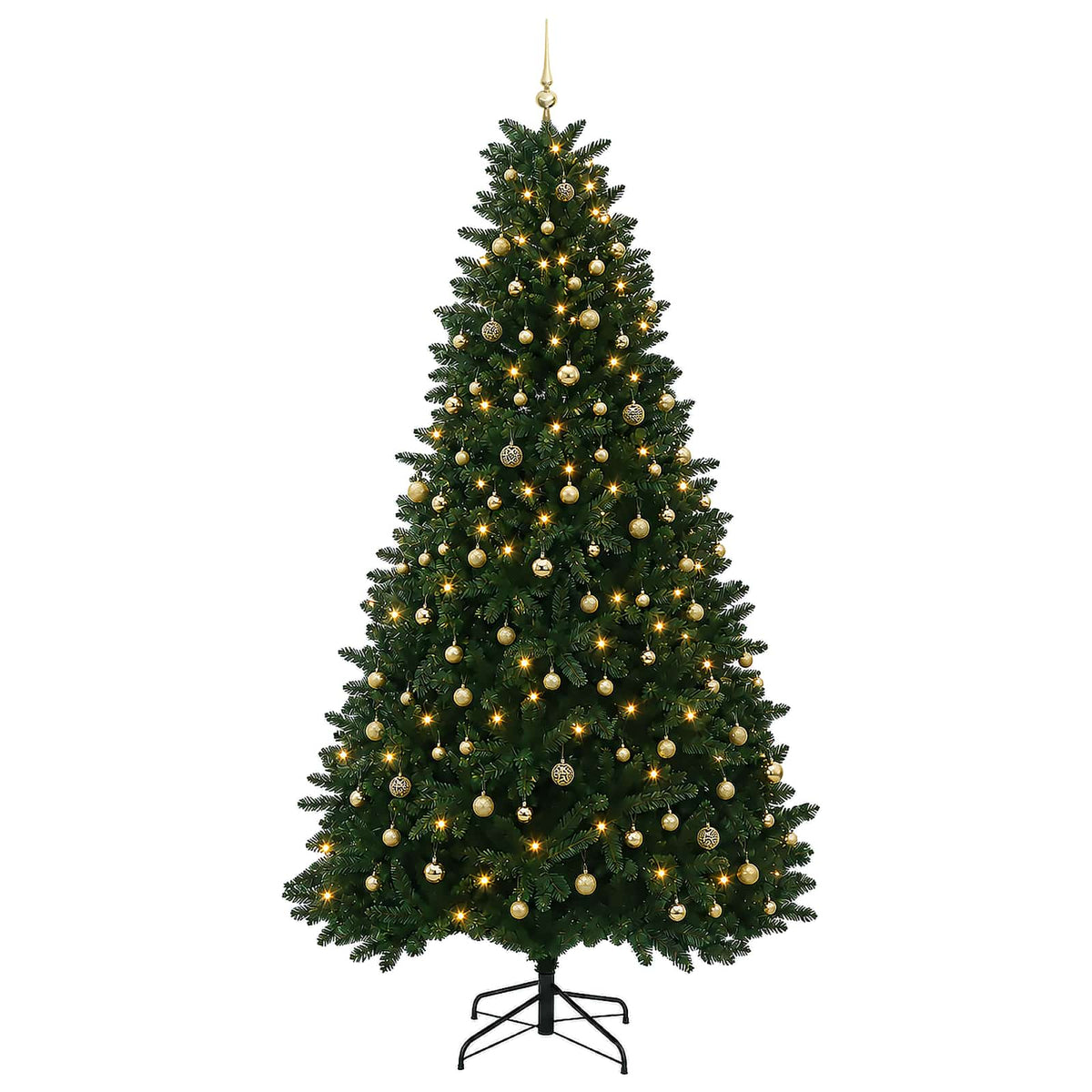 vidaXL Artificial Christmas Tree Mid-green with Bauble 270 cm 600 LEDs 4