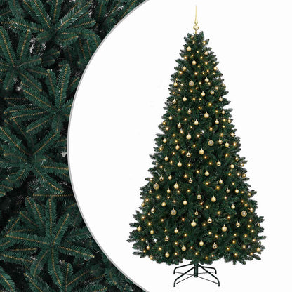vidaXL Artificial Christmas Tree Dark Green with Bauble 270 cm 2