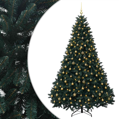 vidaXL Artificial Christmas Tree Dark Green with Bauble 300 cm 2