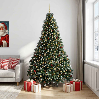 vidaXL Artificial Christmas Tree Green with Bauble 300 cm 600 LEDs 3