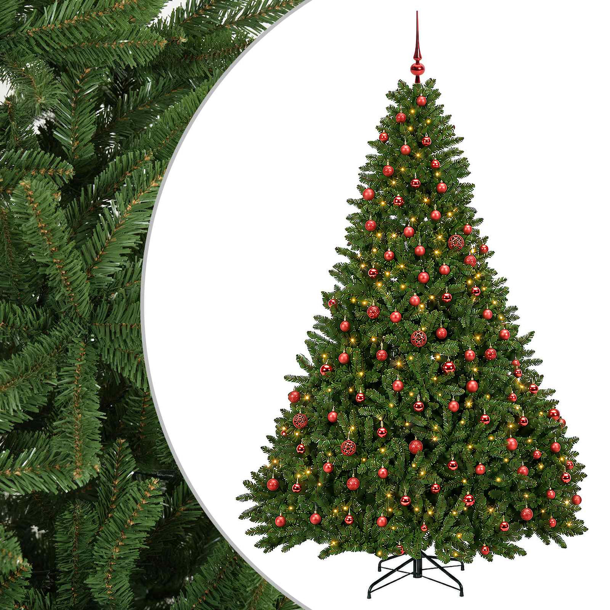 vidaXL Artificial Christmas Tree Light Green with Bauble 270 cm 2