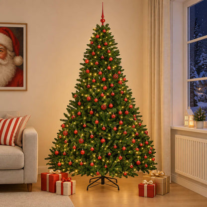 vidaXL Artificial Christmas Tree Light Green with Bauble 270 cm 1