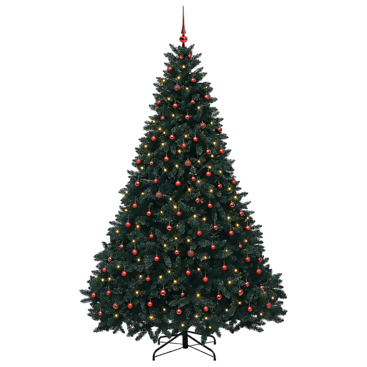vidaXL Artificial Christmas Tree Dark Green with Bauble 300 cm 4