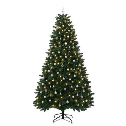 vidaXL Artificial Christmas Tree Mid-green with Bauble 300 cm 600 LEDs 4