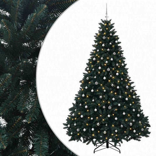 vidaXL Artificial Christmas Tree Dark Green with Bauble 270 cm 2