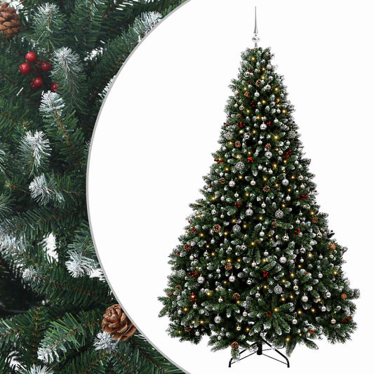 vidaXL Artificial Christmas Tree Green with Bauble 300 cm 600 LEDs 2