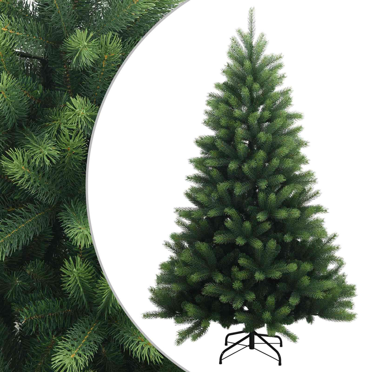 vidaXL Artificial Hinged Christmas Tree 240 cm PVC and Metal Green 2