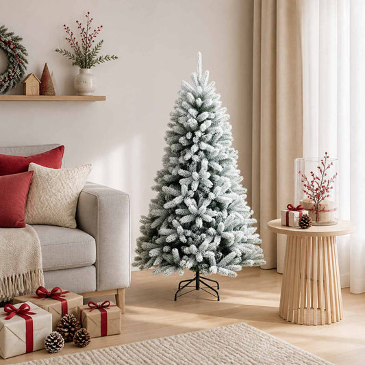vidaXL Artificial Hinged Christmas Tree 120 cm PVC and Metal 1