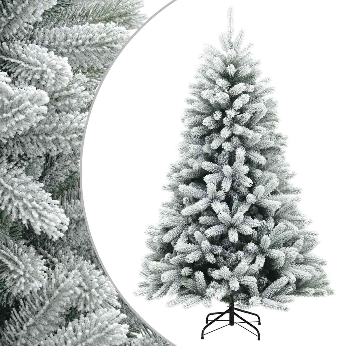 vidaXL Artificial Hinged Christmas Tree 120 cm PVC and Metal 2