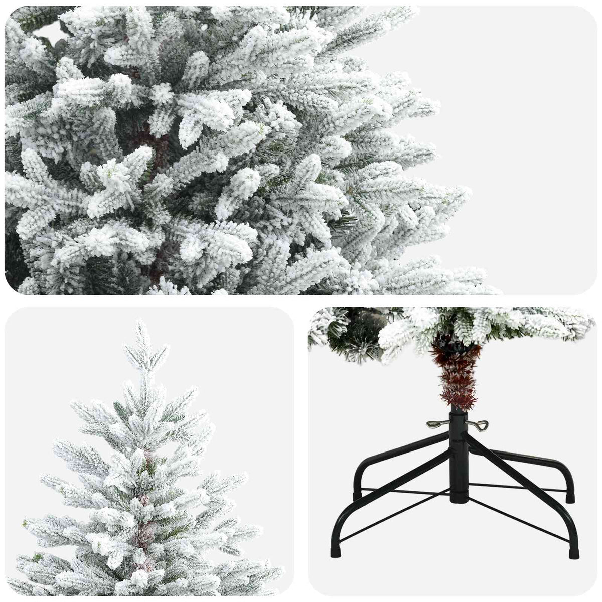 Artificial Christmas Tree with Bauble 150 LEDs Green and white 240 cm without LED