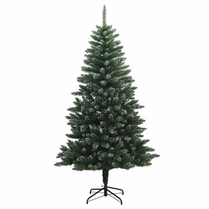 vidaXL Artificial Hinged Christmas Tree 210 cm PVC and Metal Frosted 3