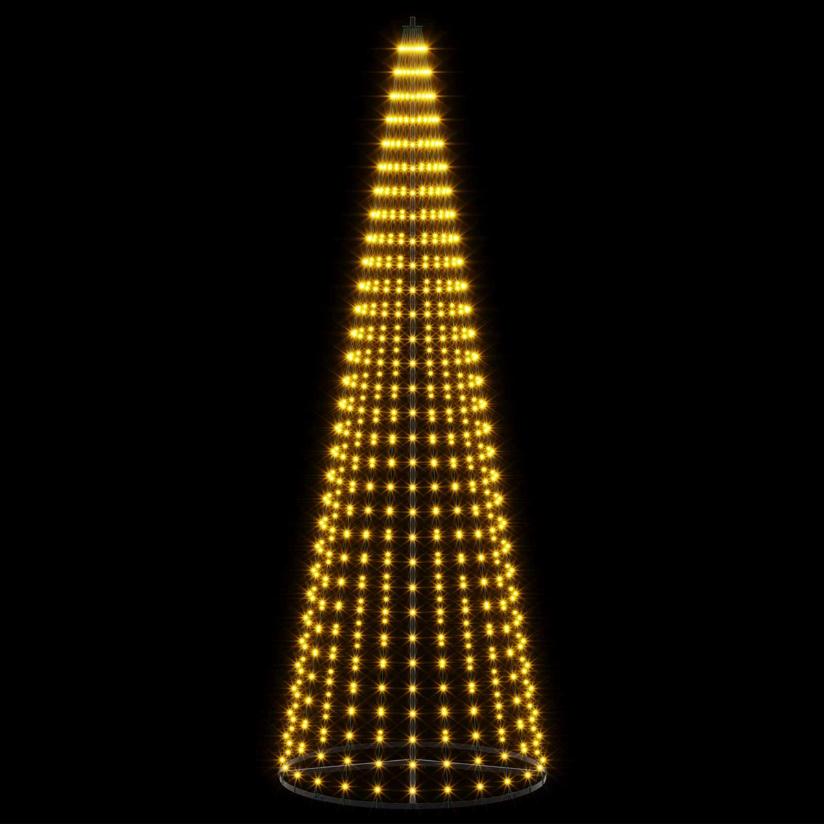 LED Christmas Tree EKENAS 270 LEDs Warm White Steel 285 cm