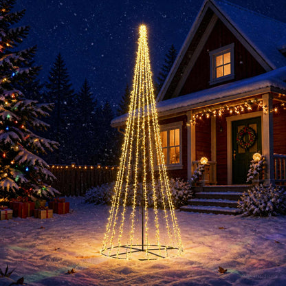 LED Christmas Tree EKENAS 540 LEDs Warm White Steel 485 cm