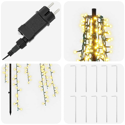 LED Christmas Tree EKENAS 540 LEDs Warm White Steel 285 cm