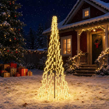 LED Christmas Tree EKENAS 540 LEDs Warm White Steel 285 cm