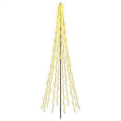 LED Christmas Tree EKENAS 540 LEDs Warm White Steel 285 cm