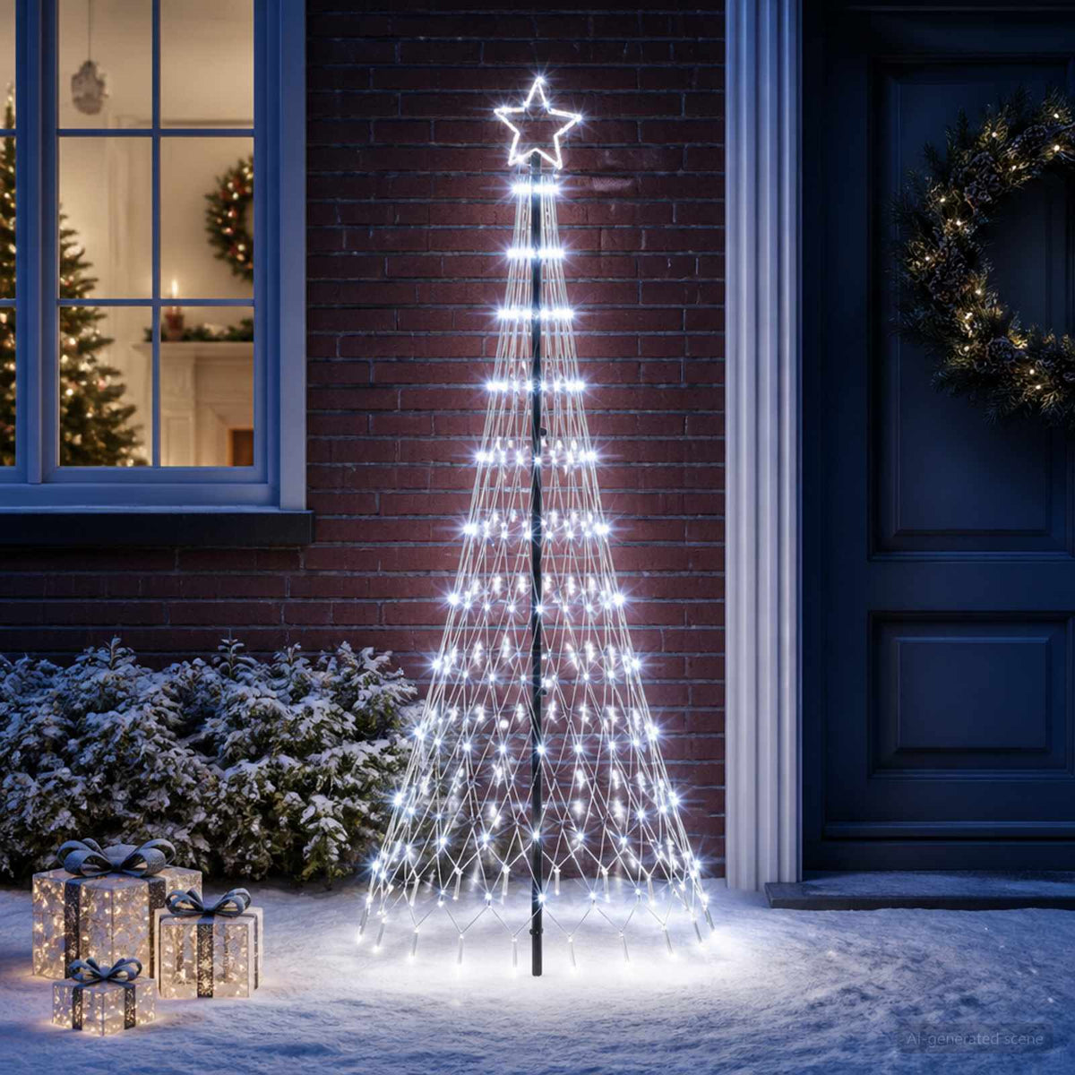 LED Christmas Tree EKENAS 230 LEDs Steel Cold white 180 cm