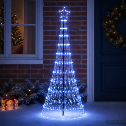 LED Christmas Tree EKENAS 230 LEDs Steel Blue 180 cm