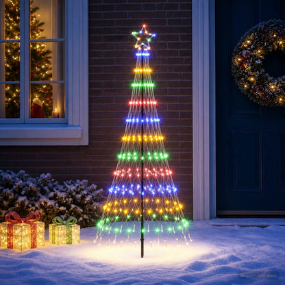 LED Christmas Tree EKENAS 230 LEDs Steel Multicolour 180 cm