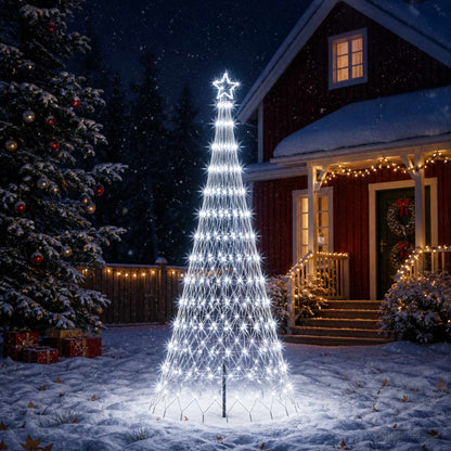 LED Christmas Tree EKENAS 230 LEDs Steel Cold white 250 cm
