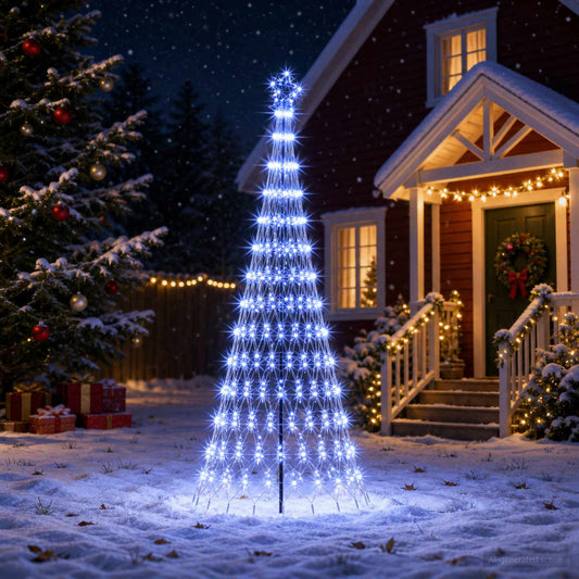 LED Christmas Tree EKENAS 230 LEDs Steel Blue 250 cm