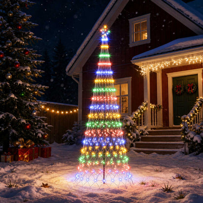LED Christmas Tree EKENAS 230 LEDs Steel Multicolour 300 cm