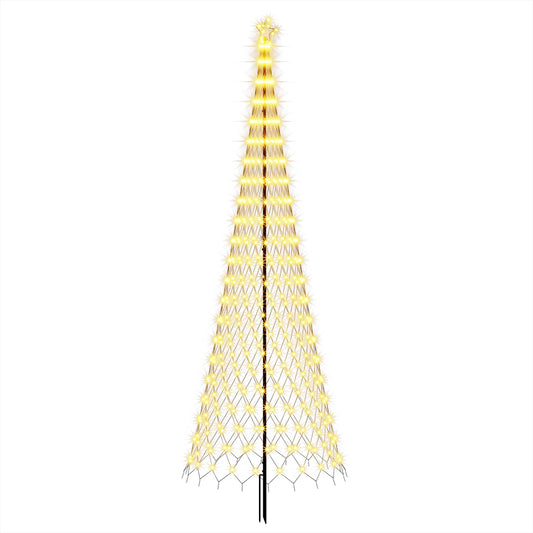 vidaXL LED Christmas Tree EKENAS 400 cm 450 LEDs Warm White Steel 2