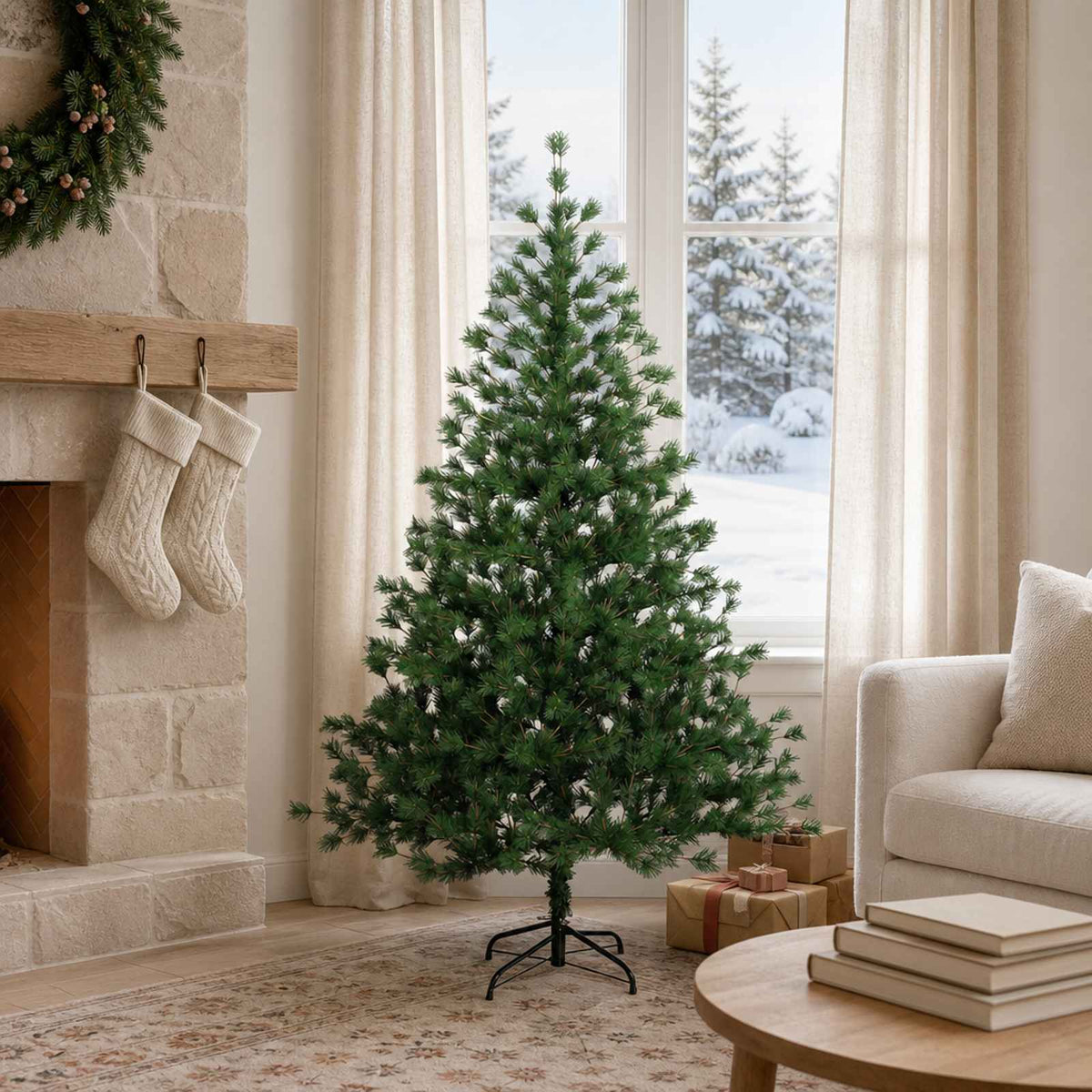 Artificial Christmas Tree with Bauble 150 LEDs without LED