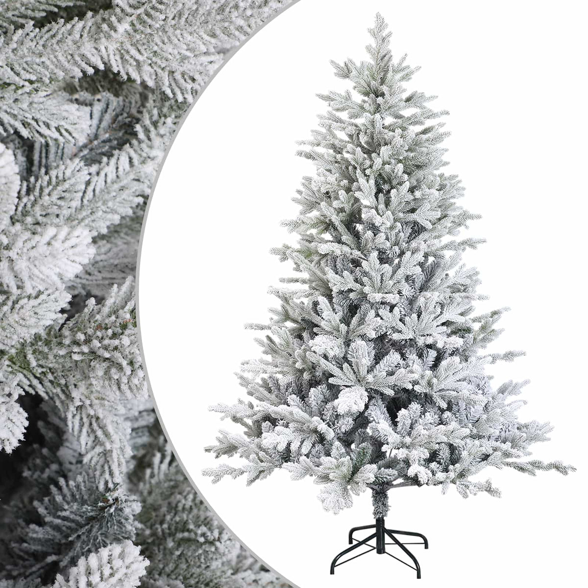 Artificial Christmas Tree with Bauble 150 LEDs Green and White 240 cm without LED