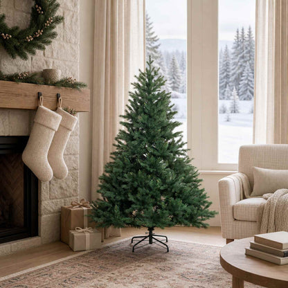 Artificial Christmas Tree with Bauble 150 LEDs Green Height 120 cm without LED