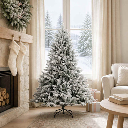 Artificial Christmas Tree with Bauble 150 LEDs Green and White Height 120 cm without LED