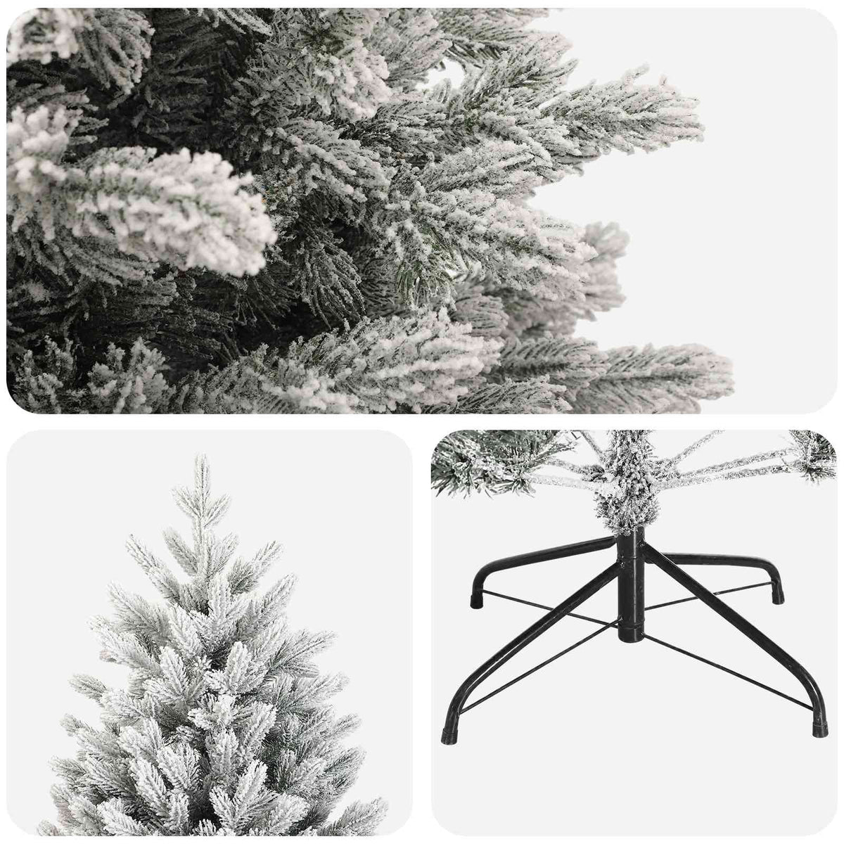 Artificial Christmas Tree with Bauble 300 LEDs Green and White Height 240 cm without LED