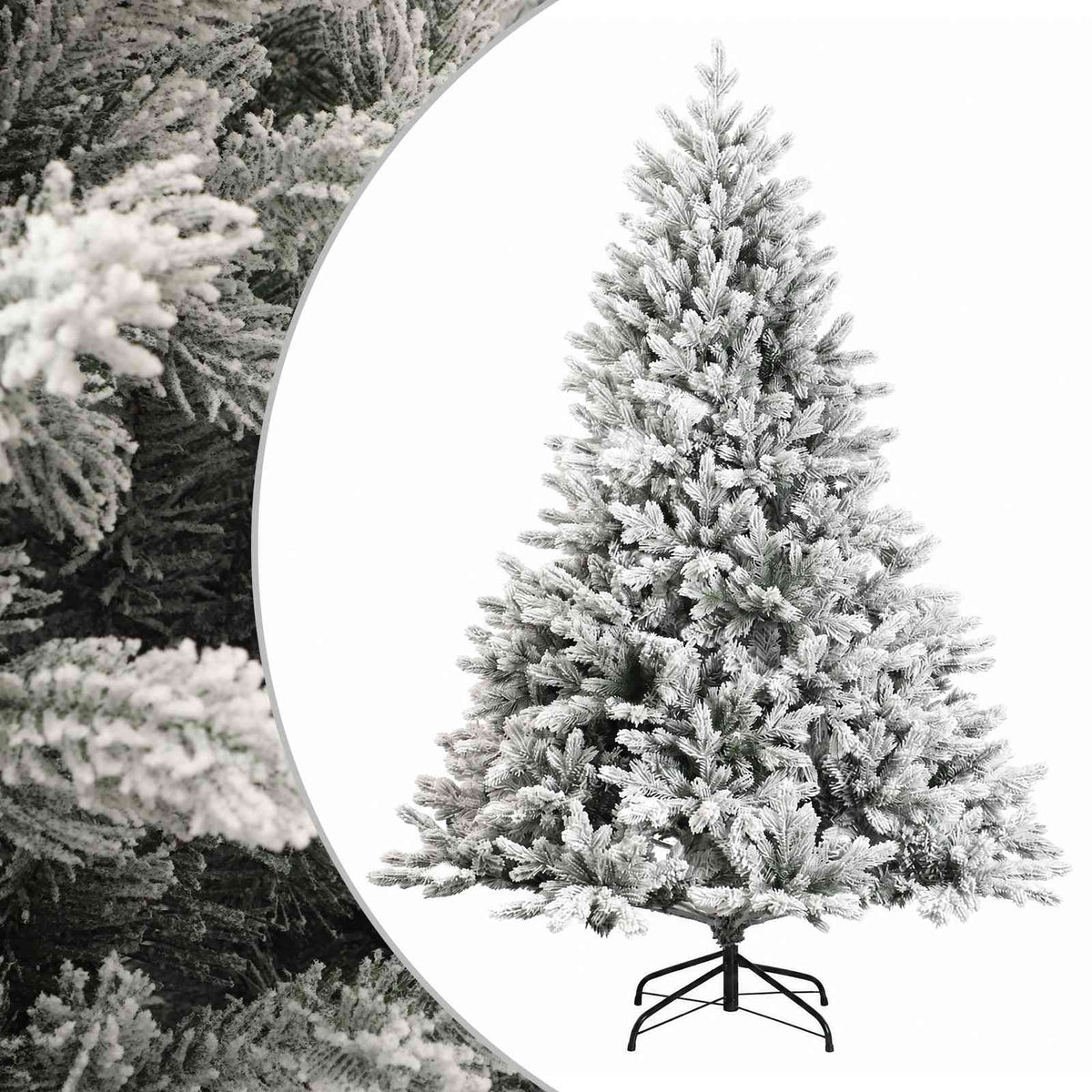 Artificial Christmas Tree with Bauble 300 LEDs Green and White Height 240 cm without LED